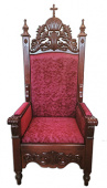 №1243 Крісло-трон для священника архієрейське різьблене
