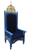 №1705 Крісло-трон для священника архієрейське синє