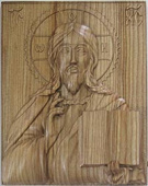 №14939 Ікона різьблена дерев'яна Спаситель