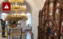 Зібрано і змонтовано в храмі 1-, 3- і 5-ярусні панікадила