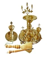 Елейницы, литийные блюда, кропила