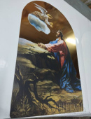 №3890 Пример печати на булате Моление о чаше