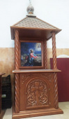 №2955 Жертвенник деревянный резной с сенью