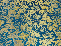 Мамврійський дуб синій шовк з золотом