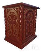 №573 Жертовник дерев'яний різьблений 65х65х80 см лак
