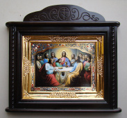 №14268  Кіот різьблений дерев'яний настінний