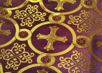 Коринф фіолетовий шовк з золотом