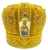 №3101 Митра жёлтая золотая нить