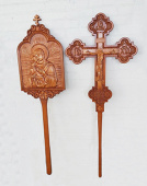 №2680 Запрестольні хрест та ікона дерев'яні