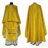 №3721 Облачення грецьке шовкове (парча) жовте, риза на священника, фелон
