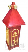 №4933 Аналой кліросний з хрестами для хору червоний