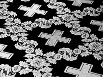 Царський хрест чорний шовк зі сріблом