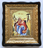 №14439 Илия Пророк с воронами икона малая 45х38 см