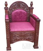 №3585 Сідалище дерев'яне різьблене зі спинкою