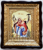 №16706 Илия Пророк с воронами икона малая 45х38 см