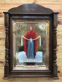 №11569 Киот резной деревянный настенный