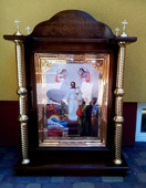 №14263 Кіот різьблений дерев'яний настінний