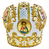 №1577 Митра белая золотая нить