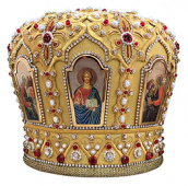 №7059 Митра жёлтая золотая нить