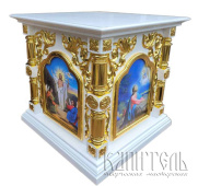 №3593 Облачение на престол (риза) 100х100 см белый с позолотой №3593 Облачение на престол (риза) 100х100 см белый с позолотой