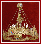 №7138 Паникадило 1 ярус 24 свечи с хоросом