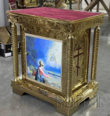 №5316 Жертвенник чеканный с иконой "Моление" 75х85х98 см №5316 Жертвенник чеканный с иконой "Моление" 75х85х98 см