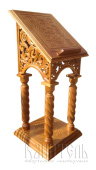 №3569 Аналой малий дерев'яний різьблений 50 см х 50 см на ніжках