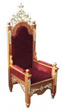 №1392 Кресло-трон для священника архиерейский деревянный резной