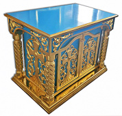 №4956 Жертовник дерев'яний різьблений 75х115х90 см