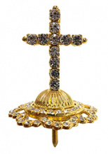 №14786  Крест на митру архиерейскую "золото"