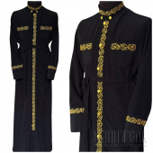 №3641 Підрясник чорний золота вишивка