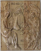 №14940 Ікона різьблена дерев'яна Свята Трійця