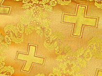 Царський хрест охра шовк з золотом