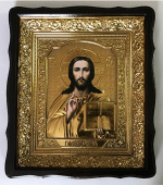 №14451 Спаситель Иисус Христос икона малая в ризе 45х38 см
