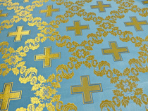 Царський хрест блакитний с золотом