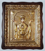 №14455 Неупиваемая чаша БМ икона малая в ризе 45х38 см
