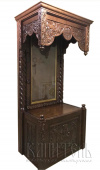 №4250 Жертовник дерев'яний різьблений з балдахіном