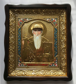 №14460 Спиридон Тримифунтський Свт. ікона (емаль) мала в ризі 45х38 см